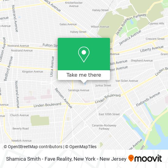 Mapa de Shamica Smith - Fave Reality