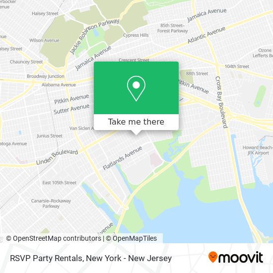 RSVP Party Rentals map