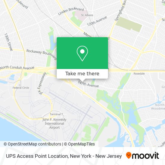 UPS Access Point Location map