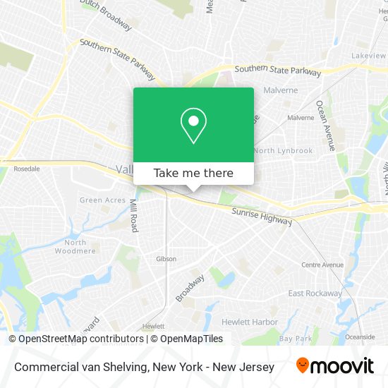 Commercial van Shelving map