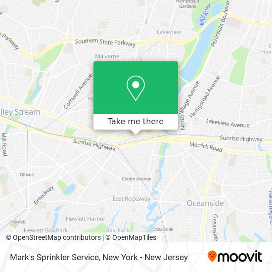 Mark's Sprinkler Service map