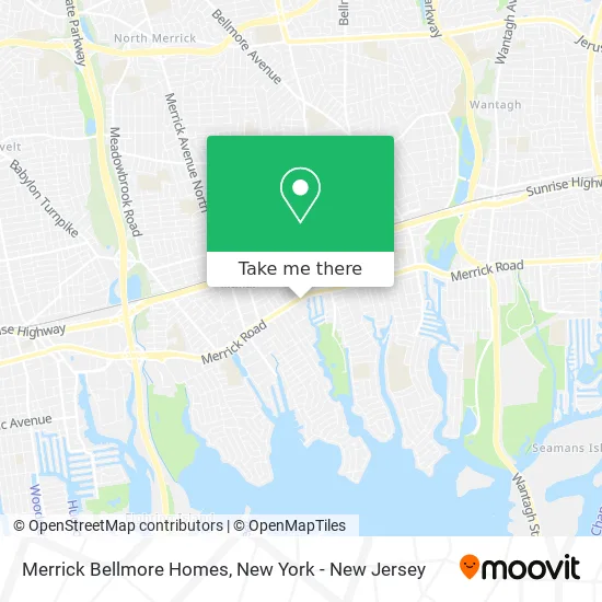 Merrick Bellmore Homes map