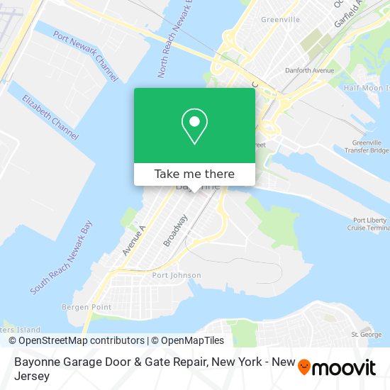 Mapa de Bayonne Garage Door & Gate Repair