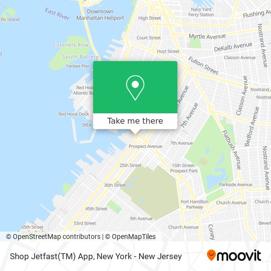 Shop Jetfast(TM) App map