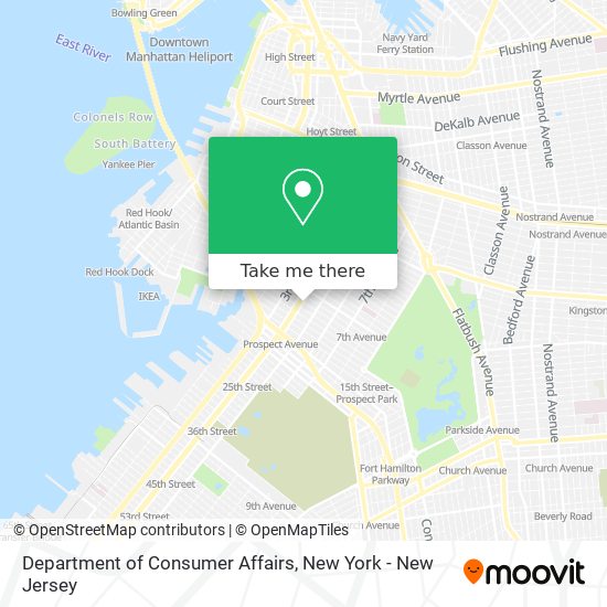 Department of Consumer Affairs map