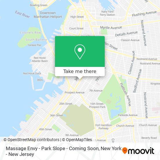 Mapa de Massage Envy - Park Slope - Coming Soon