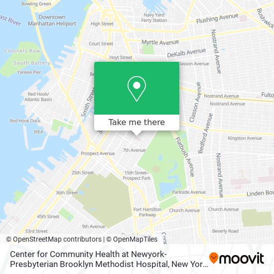 Center for Community Health at Newyork-Presbyterian Brooklyn Methodist Hospital map