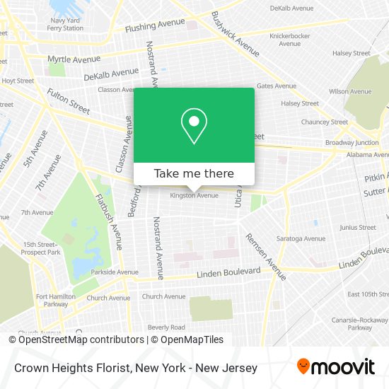 Mapa de Crown Heights Florist