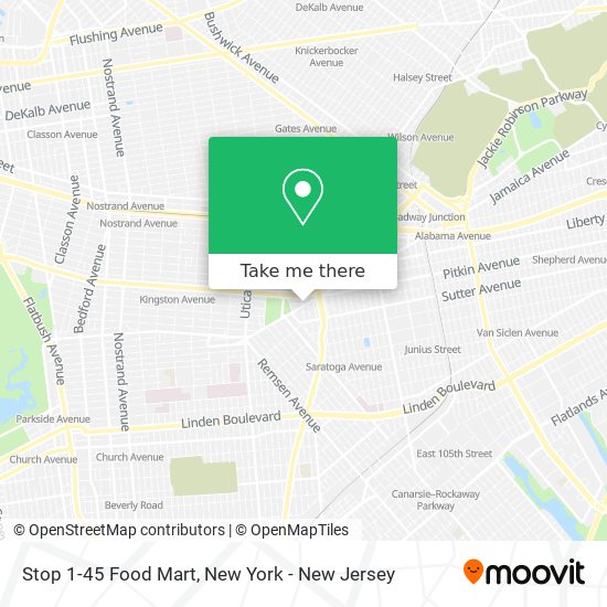 Stop 1-45 Food Mart map