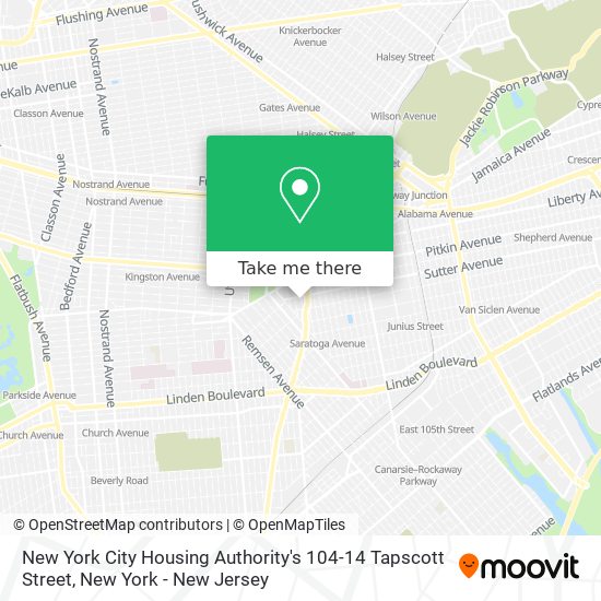 New York City Housing Authority's 104-14 Tapscott Street map