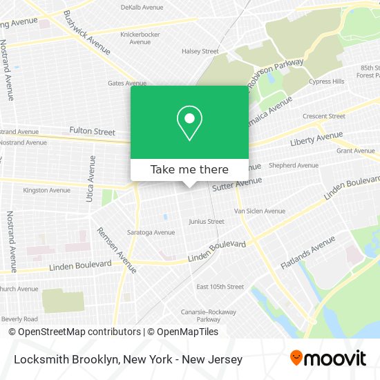 Mapa de Locksmith Brooklyn