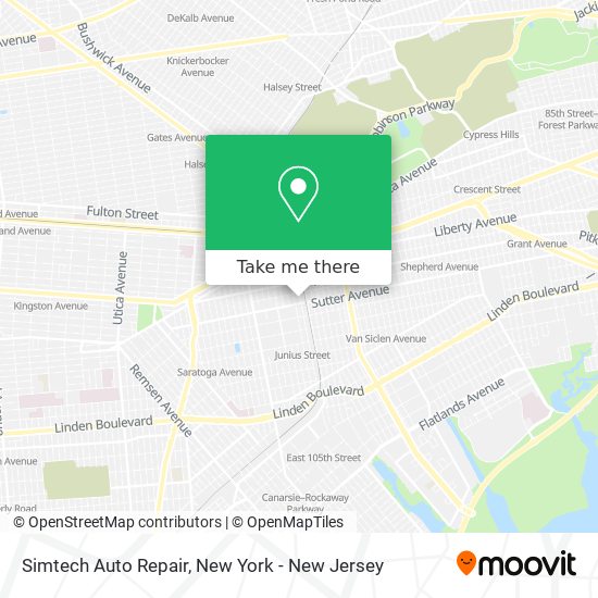 Mapa de Simtech Auto Repair