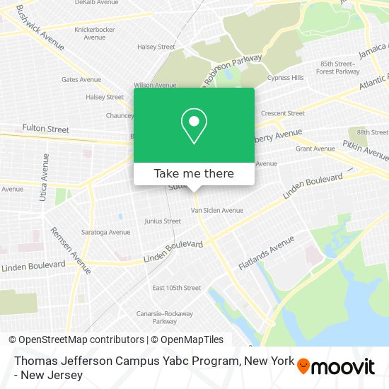 Thomas Jefferson Campus Yabc Program map