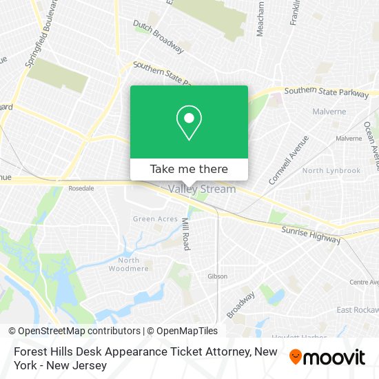 Mapa de Forest Hills Desk Appearance Ticket Attorney