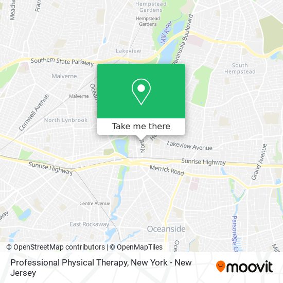 Professional Physical Therapy map