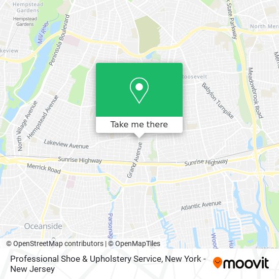 Professional Shoe & Upholstery Service map