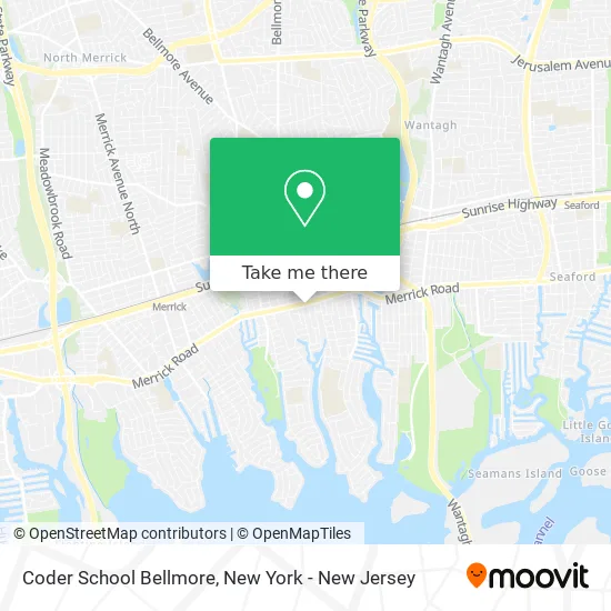 Coder School Bellmore map