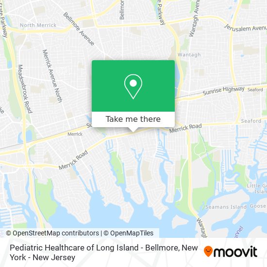 Pediatric Healthcare of Long Island - Bellmore map