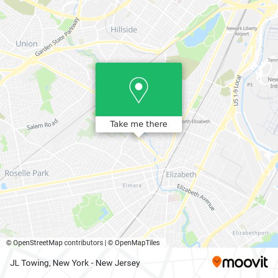 JL Towing map