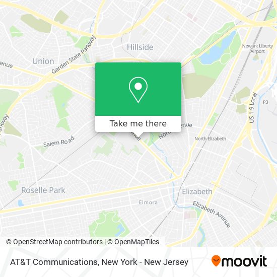 AT&T Communications map