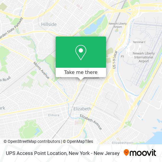 UPS Access Point Location map