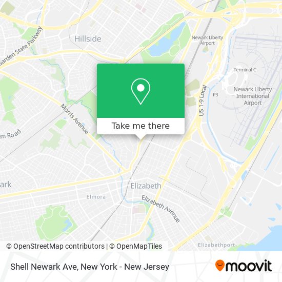 Mapa de Shell Newark Ave