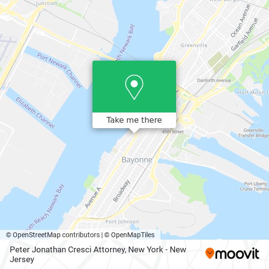 Peter Jonathan Cresci Attorney map