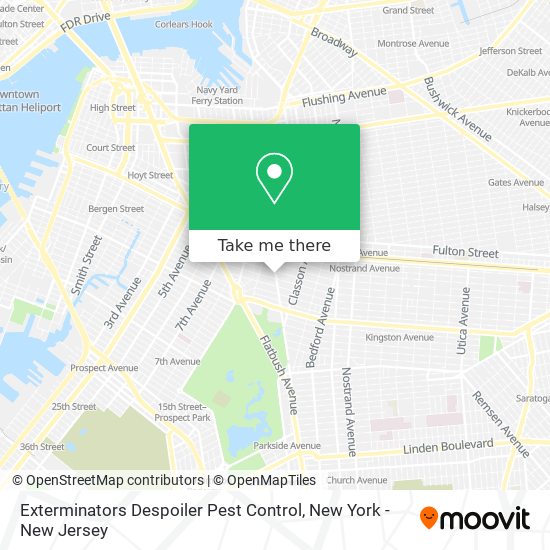 Exterminators Despoiler Pest Control map