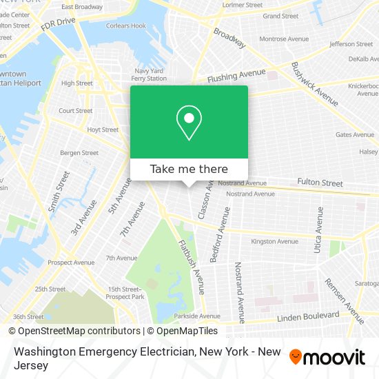 Washington Emergency Electrician map