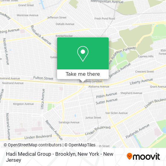 Mapa de Hadi Medical Group - Brooklyn