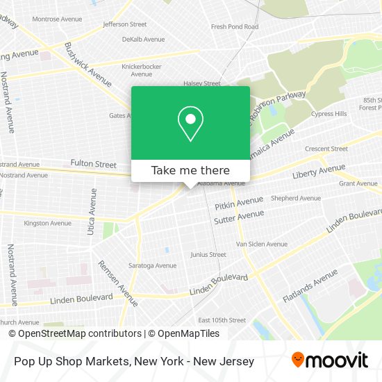 Pop Up Shop Markets map