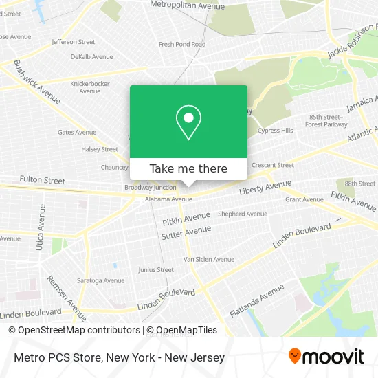 Metro PCS Store map