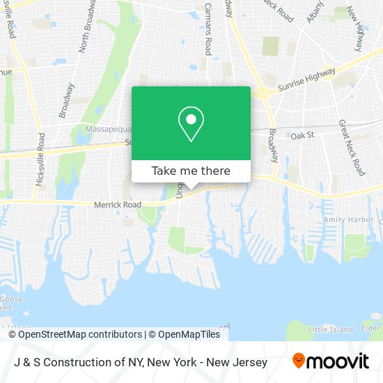 J & S Construction of NY map