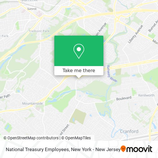 National Treasury Employees map