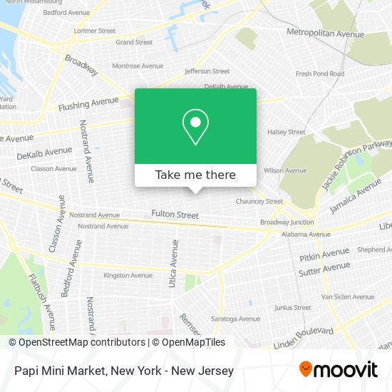 Mapa de Papi Mini Market