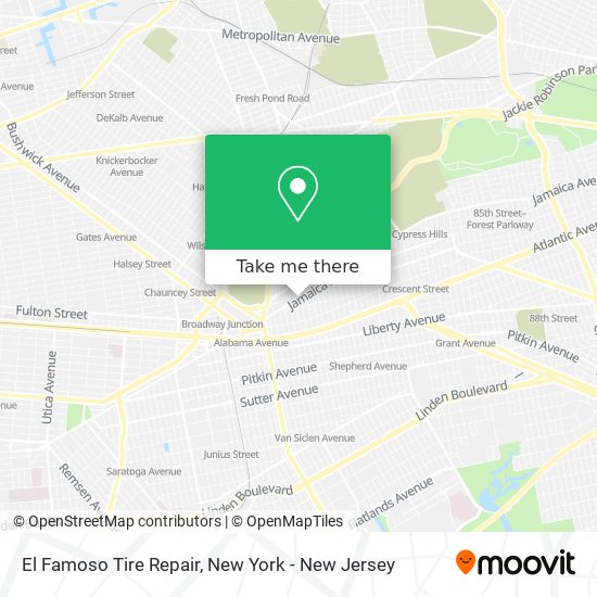 El Famoso Tire Repair map