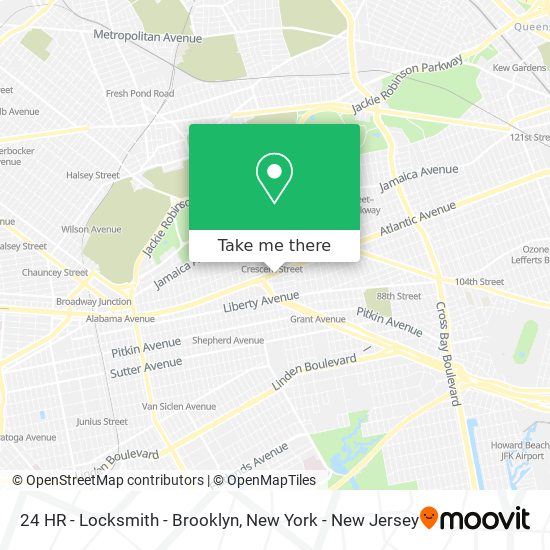 Mapa de 24 HR - Locksmith - Brooklyn