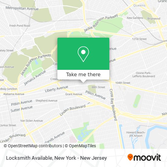 Locksmith Available map