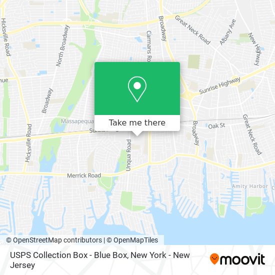 USPS Collection Box - Blue Box map