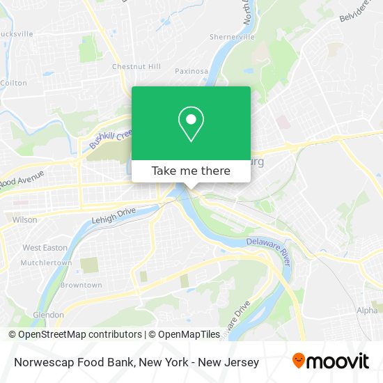 Norwescap Food Bank map