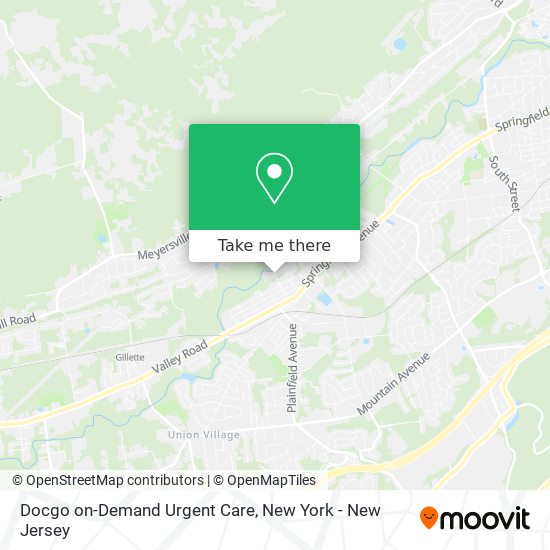 Mapa de Docgo on-Demand Urgent Care