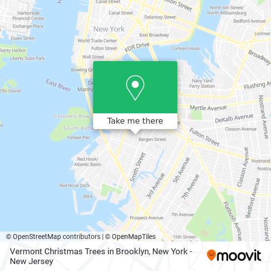 Mapa de Vermont Christmas Trees in Brooklyn