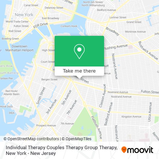 Mapa de Individual Therapy Couples Therapy Group Therapy