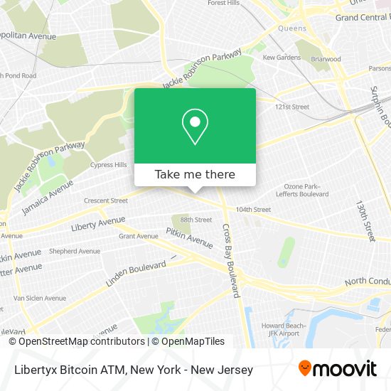 Mapa de Libertyx Bitcoin ATM