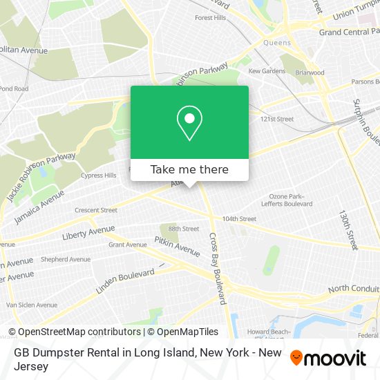 GB Dumpster Rental in Long Island map