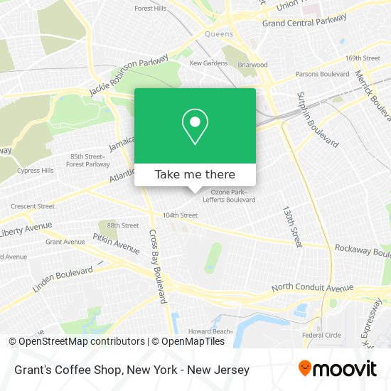 Grant's Coffee Shop map