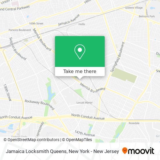 Mapa de Jamaica Locksmith Queens