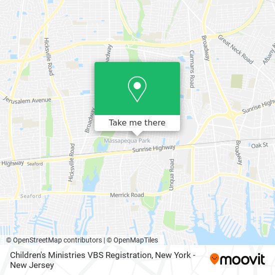 Mapa de Children's Ministries VBS Registration