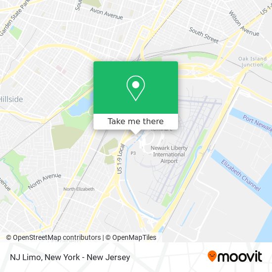NJ Limo map