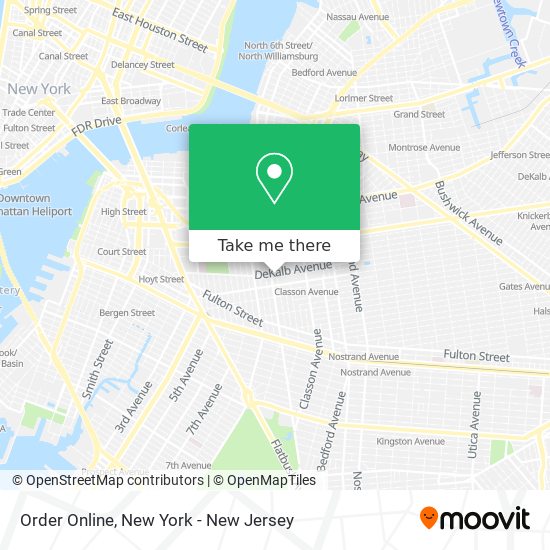 Order Online map